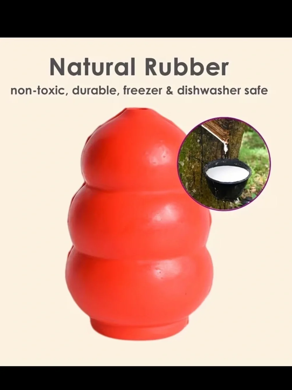 Durable Red Dog Chew Toy - Med/Large Interactive Bounce & Treat Dispenser